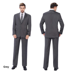 Men's Stylish Wool Blend 2-Piece Classic Fit Business Formal Suits