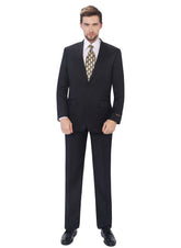 P&L Men's Suits 2-Piece Classic Fit Single Breasted 2 Buttons Blazer & Trousers Suit