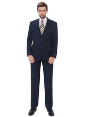P&L Men's Suits 2-Piece Classic Fit Single Breasted 2 Buttons Blazer & Trousers Suit