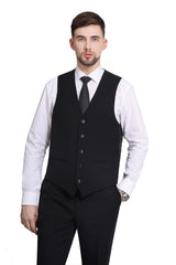 P&L Men's Suits 3-Piece Slim Fit Single Breasted Blazer Vest Pants Set