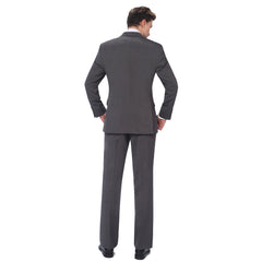 Men's Classic Fit 2 Piece Premium Wool Blend Business Solid Suit