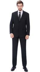 P&L Men's Slim Fit 2-Button 2-Piece Premium Wool Blend Business Blazer Dress Suit Jacket & Pant