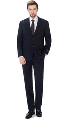 P&L Men's Slim Fit 2-Button 2-Piece Premium Wool Blend Business Blazer Dress Suit Jacket & Pant