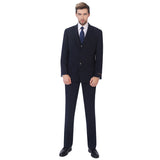 P&L Men's Suit 3-Piece Slim Fit Premium Wool Blend Business Blazer Dress