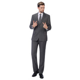 P&L Men's 2-Piece Classic Fit Wool Blend Suit Jacket & Pants Set