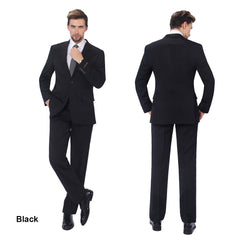 Men's Stylish Wool Blend 2-Piece Classic Fit Business Formal Suits