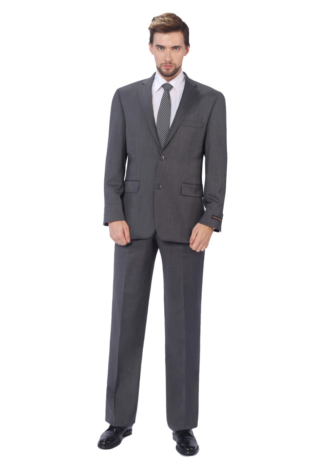 Men's Stylish Wool Blend 2-Piece Classic Fit Business Formal Suits