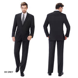 Men's Stylish Wool Blend 2-Piece Classic Fit Business Formal Suits
