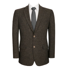 Men's Wool Blend Blazer Jacket Classic Fit Suit Notch Lapel 2 Button