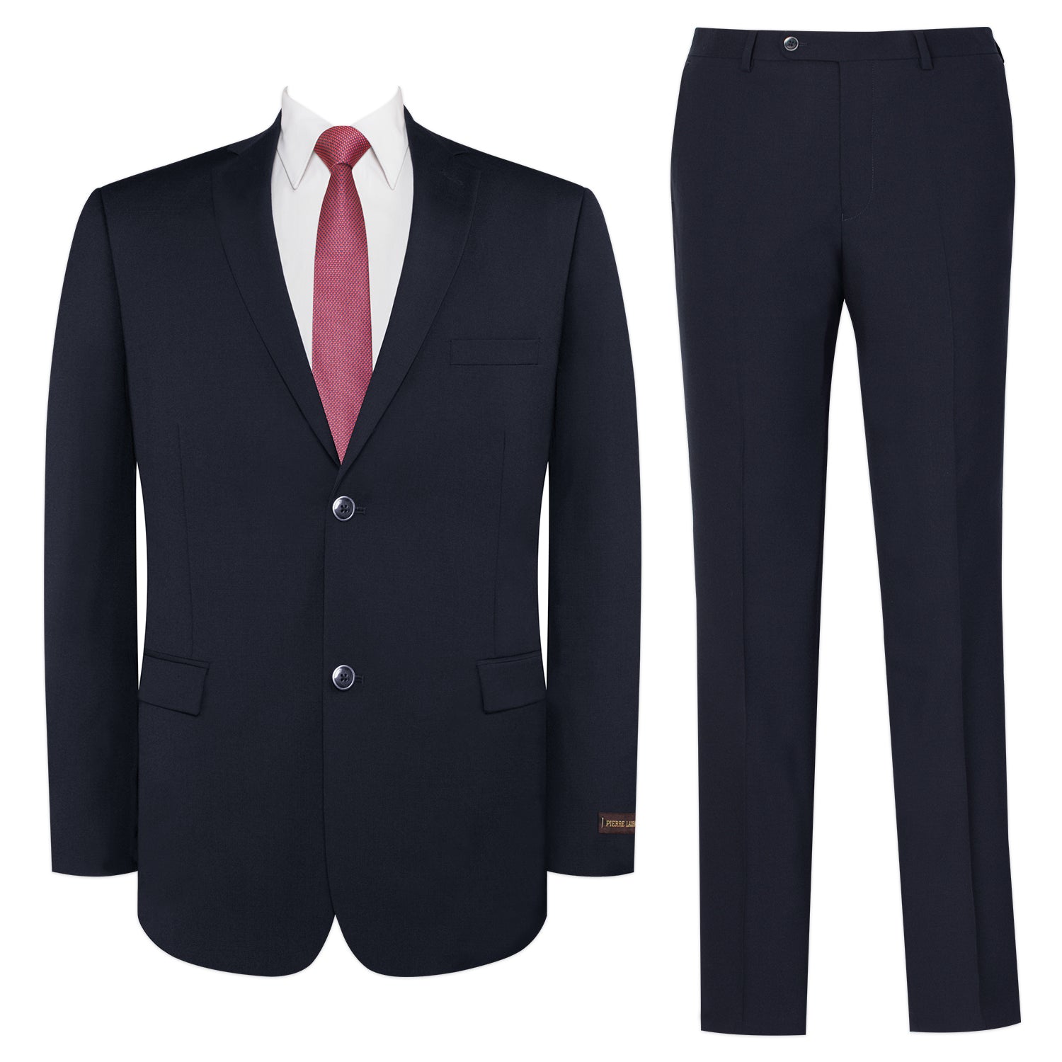 Men's 2-Piece Slim Fit 2 Button Wool Blend Premium Business Suit