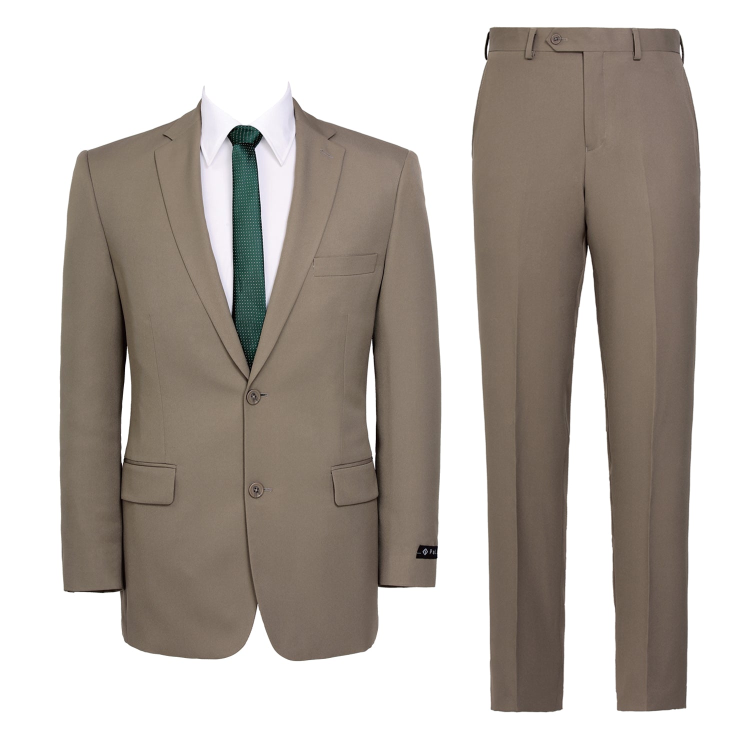 Khaki 3-Piece Trouser Suit