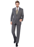 P&L Men's Suits 2-Piece Classic Fit Single Breasted 2 Buttons Blazer & Trousers Suit