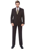 P&L Men's Suits 2-Piece Classic Fit Single Breasted 2 Buttons Blazer & Trousers Suit