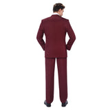 Mens Stylish 3-Piece Dress Suit Classic Fit Wedding Formal Jacket & Vest & Pants