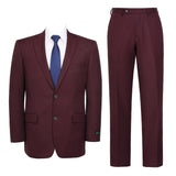 P&L Men's Suits 2-Piece Classic Fit Single Breasted 2 Buttons Blazer & Trousers Suit