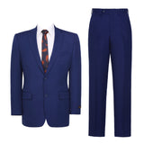 P&L Men's Suits 2-Piece Classic Fit Single Breasted 2 Buttons Blazer & Trousers Suit