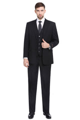 P&L Men's 3-Piece Classic Fit Dress Suits Tuxedo Blazer Jacket Tux Vest & Pants Set