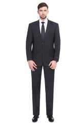 P&L Men's Suits 2-Piece Classic Fit 2 Button Office Dress Suit