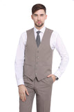 P&L Men's 3-Piece Classic Fit Dress Suits Tuxedo Blazer Jacket Tux Vest & Pants Set