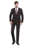 P&L Men's Suits 2-Piece Classic Fit 2 Button Office Dress Suit