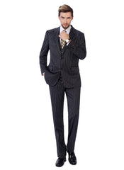 P&L Men's 3-Piece Classic Fit Dress Suits Tuxedo Blazer Jacket Tux Vest & Pants Set