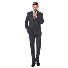 P&L Men's 3-Piece Classic Fit Dress Suits Tuxedo Blazer Jacket Tux Vest & Pants Set