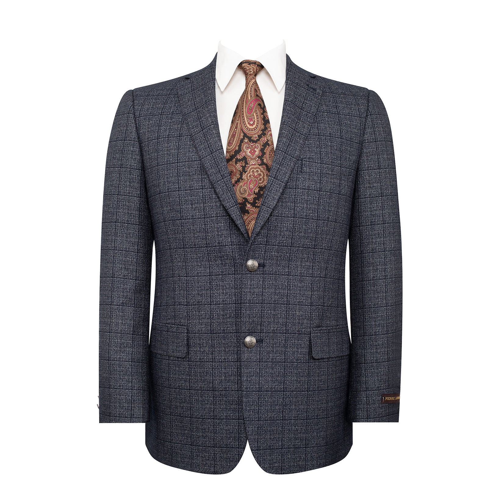 P&L Men's Blue Classic Fit Blazer Premium Stretch Suit Jacket