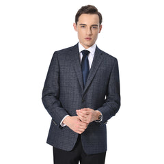 P&L Men's Blue Classic Fit Blazer Premium Stretch Suit Jacket