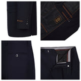 Men's Solid Color Double Breasted Suit 2-Piece Classic Fit Suit Set