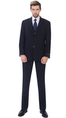 NAVY  Men's Wool Blend 3-Piece