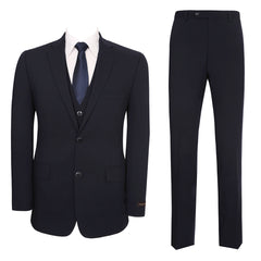 Navy Men's Wool Blend 3-Piece suits