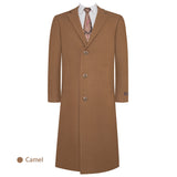 P&L Men's Wool Single Breasted Mid Length Overcoat Top Coat