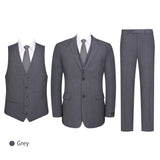 P&L Men's Suits 3-Piece Slim Fit Single Breasted Blazer Vest Pants Set