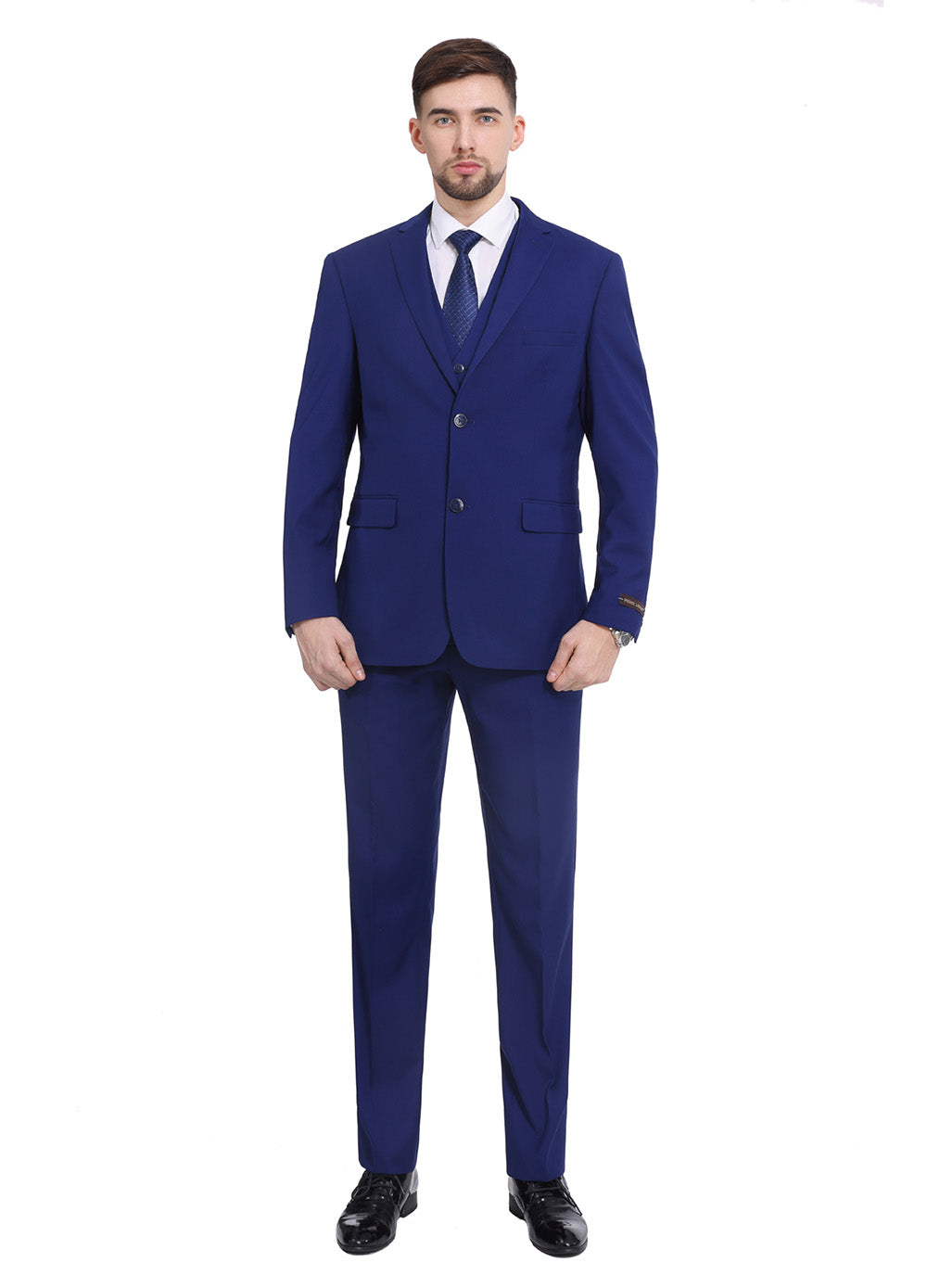 Men's Suit Slim Fit 2 Pieces Suits for Men Formal One Button Single  Breasted Jacket Vest Pants Suit Set for Work at  Men’s Clothing store
